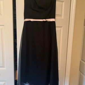 Black strapless dress